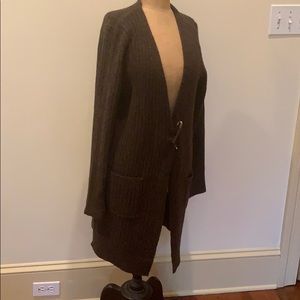Max Studio chocolate brown cardigan